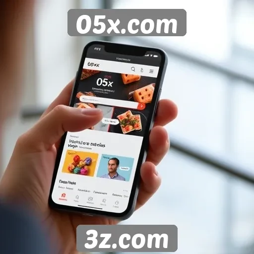 Experiência do usuário no 05x.com em dispositivos móveis